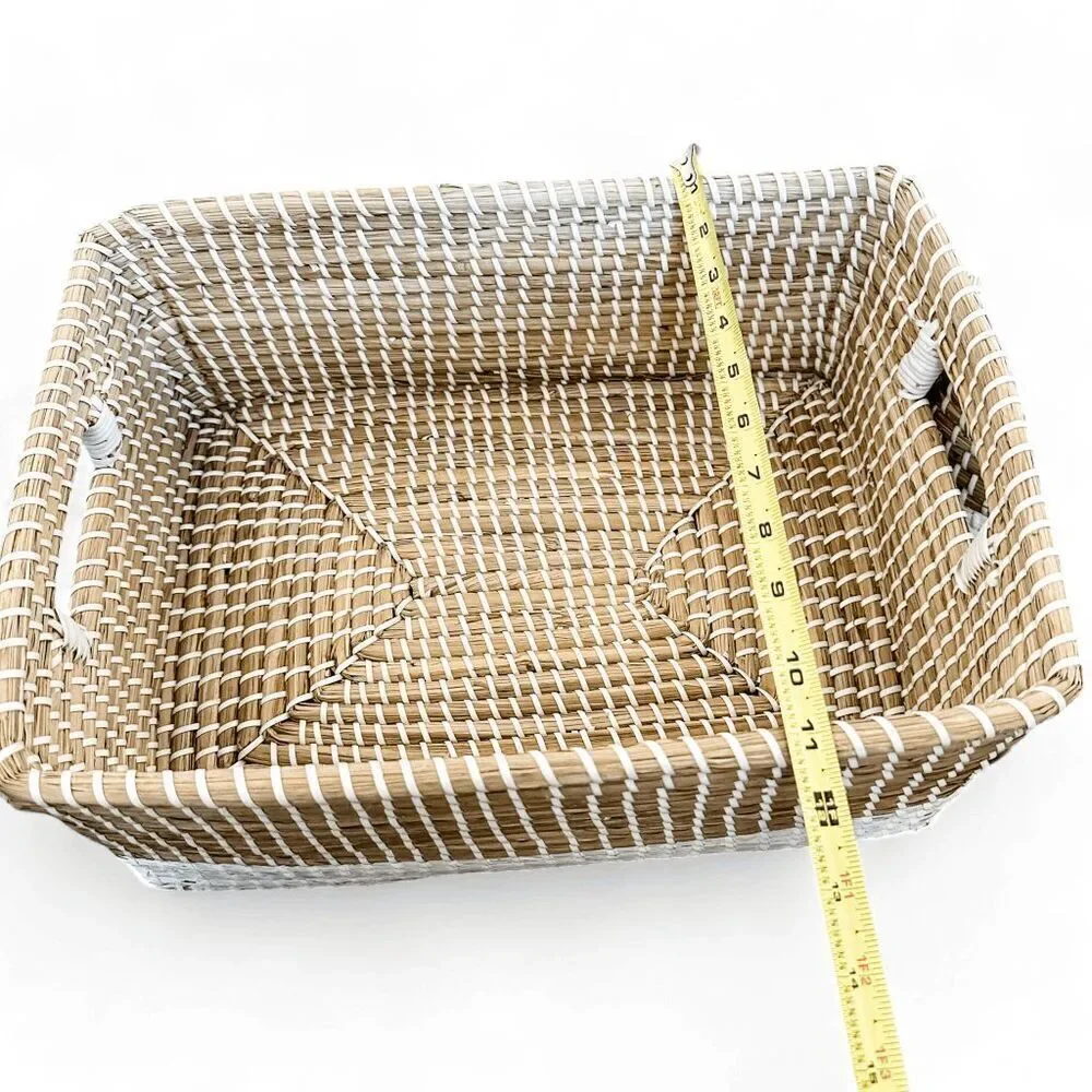 Set of 3 Brand New Seagrass Woven Rectangular Nesting Baskets